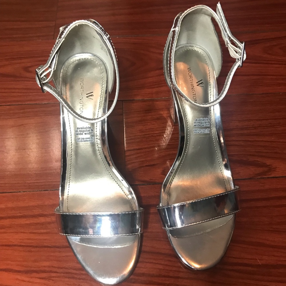 Metallic Silver Heels from Worthington